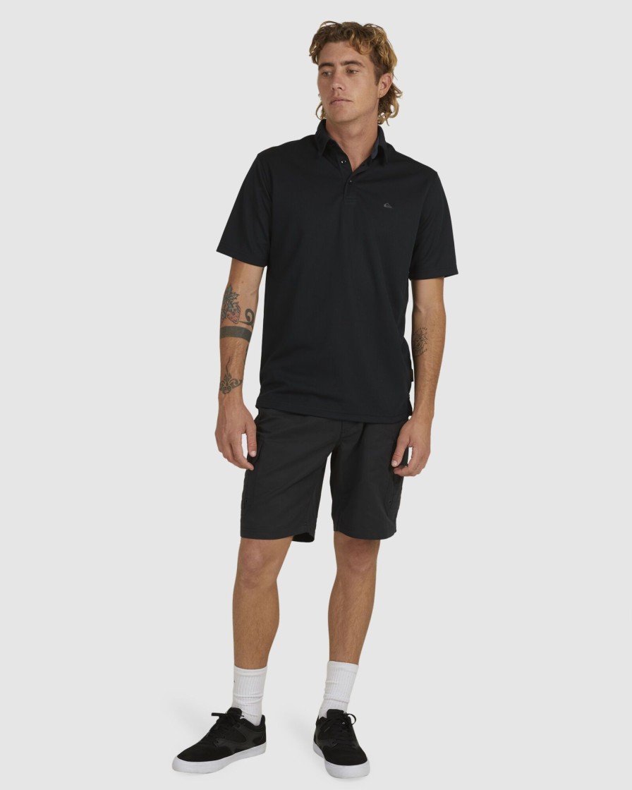 Men QUIKSILVER Shirts | Mens Waterman Water Short Sleeve Polo Shirt