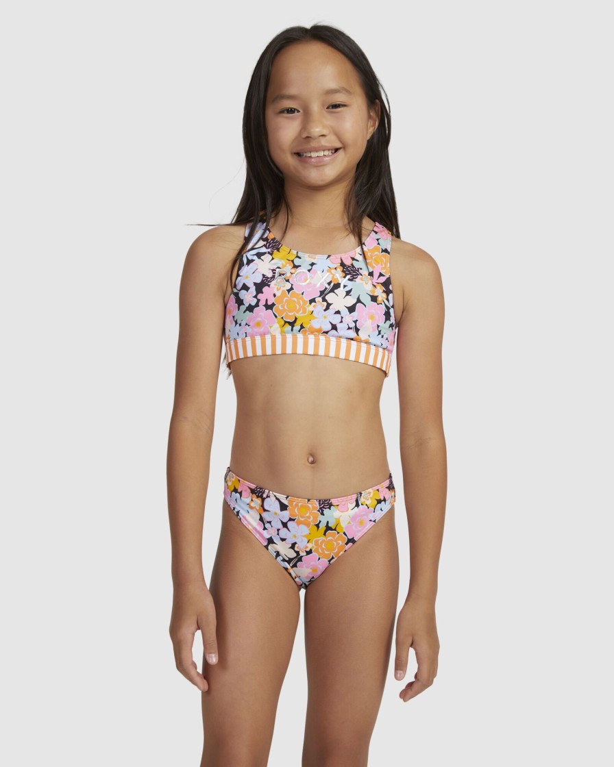 Youth ROXY Clothing | Girls 6-16 Above The Limits Two Piece Crop Top Bikini Set