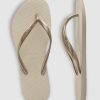 Women HAVAIANAS Thongs | Slim Metallic Beige