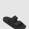 Men QUIKSILVER Thongs | Mens Rivi Leather Slider Sandals