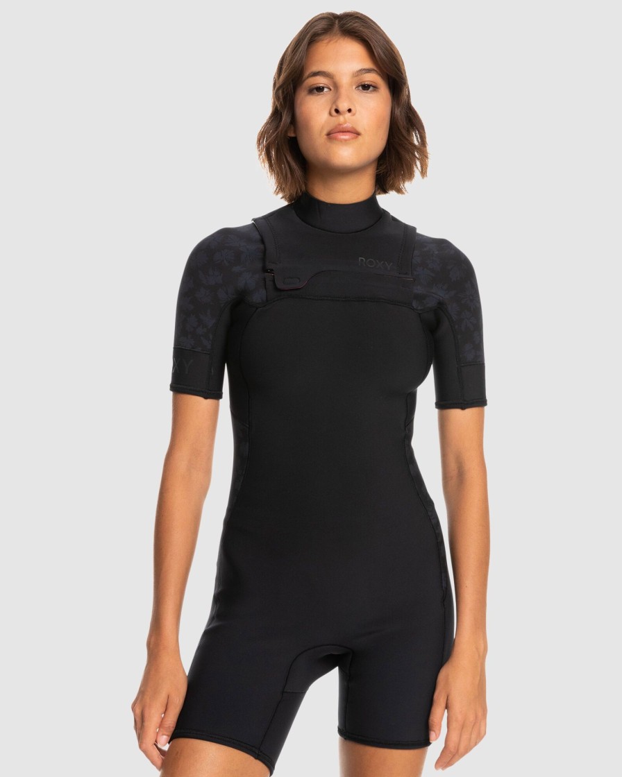 Women ROXY Wetsuits | 2.0 Swell Series Ss Fz Qlock