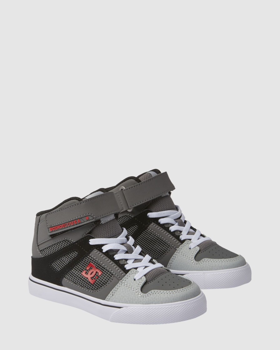 Youth DC SHOES Footwear | Kids' Pure High Elastic Lace High-Top Shoes