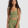 Women RVCA Tops | Rose Namajunas Fever Rib Knit Cropped Tank Top