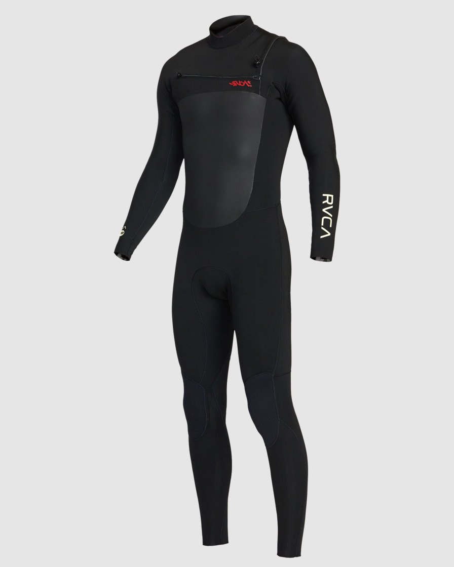 Men RVCA Wetsuits | 3/2Mm Balance Rvca Chest Zip Wetsuit