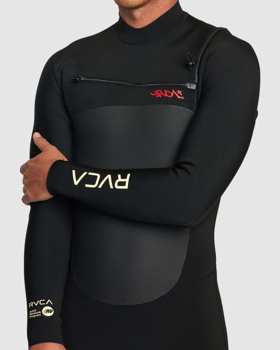 Men RVCA Wetsuits | 3/2Mm Balance Rvca Chest Zip Wetsuit