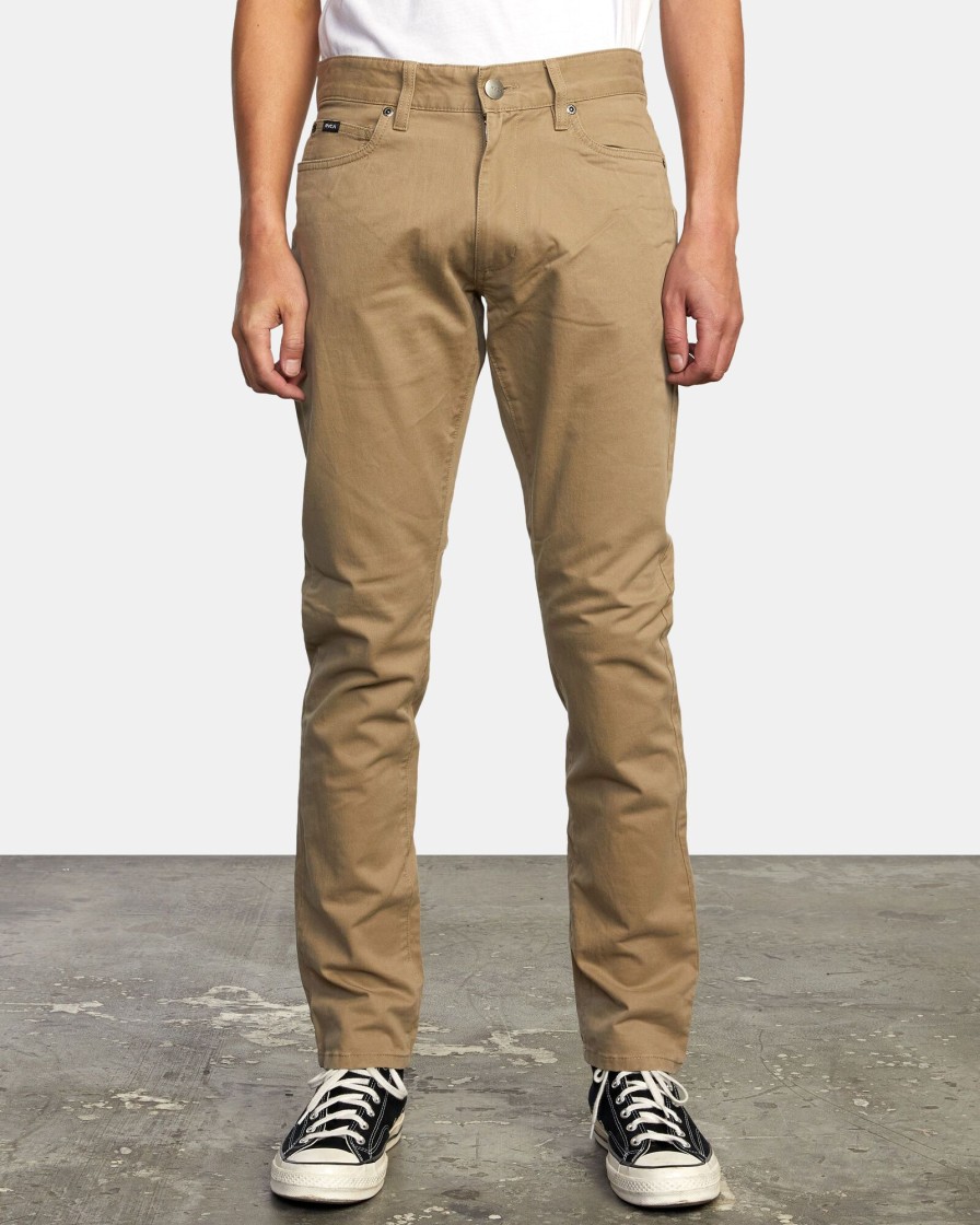 Men RVCA Pants | Daggers Twill Slim Fit Pants