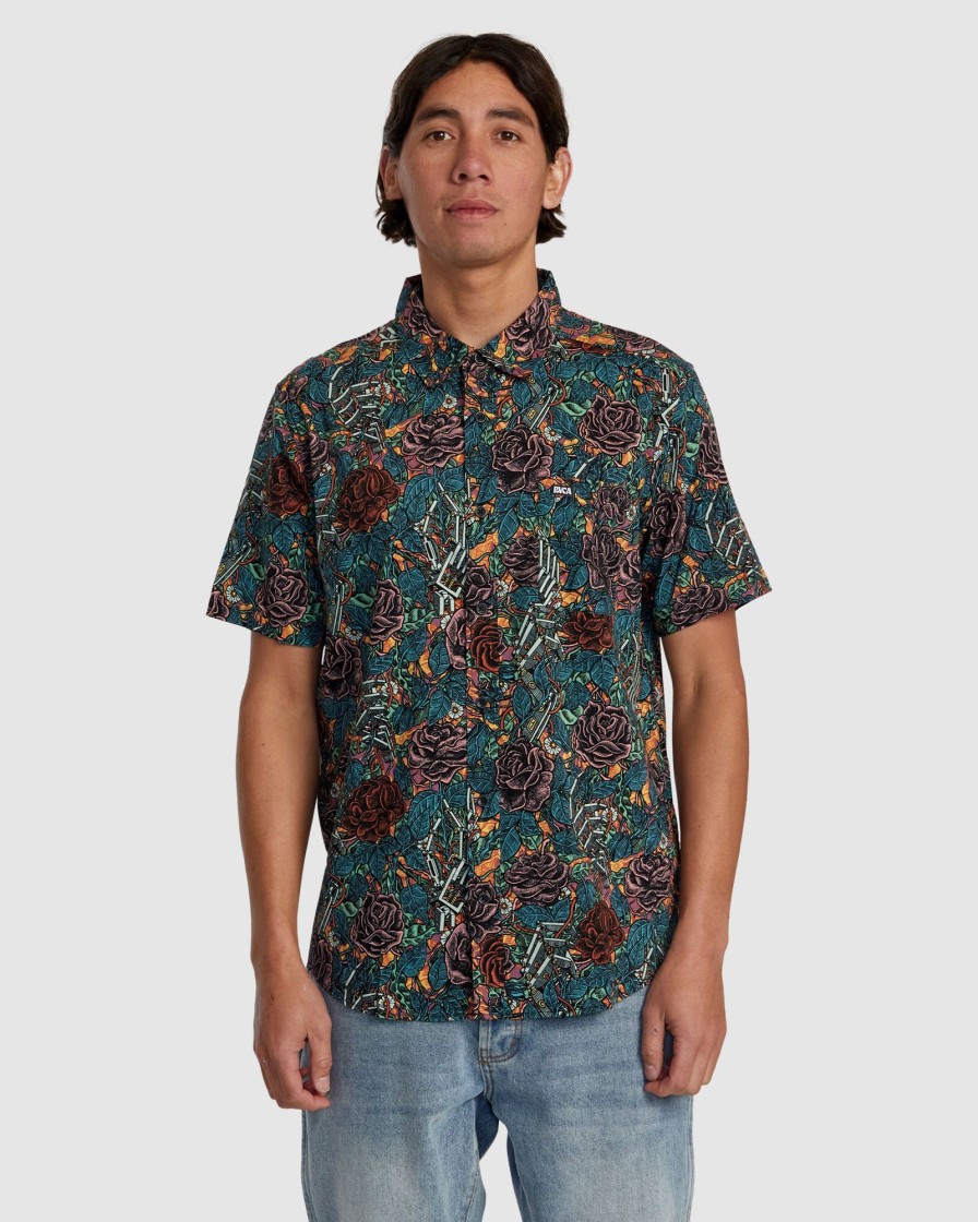 Men RVCA Shirts | Martin Ander Short Sleeve Shirt