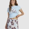 Women ROXY Tops | Womens Aloha Dreaming Fitted T-Shirt