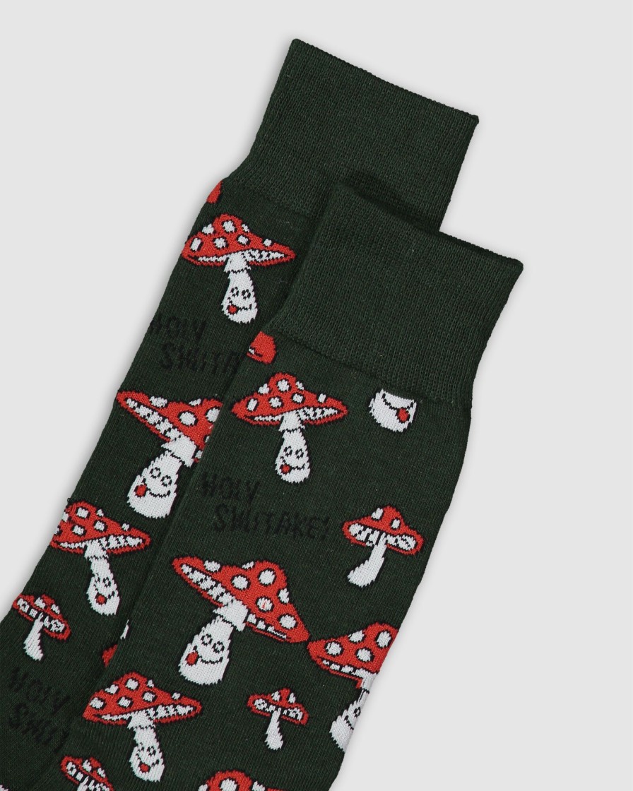 Men KUSTOM Socks & Underwear | Mushrooms Green Multi