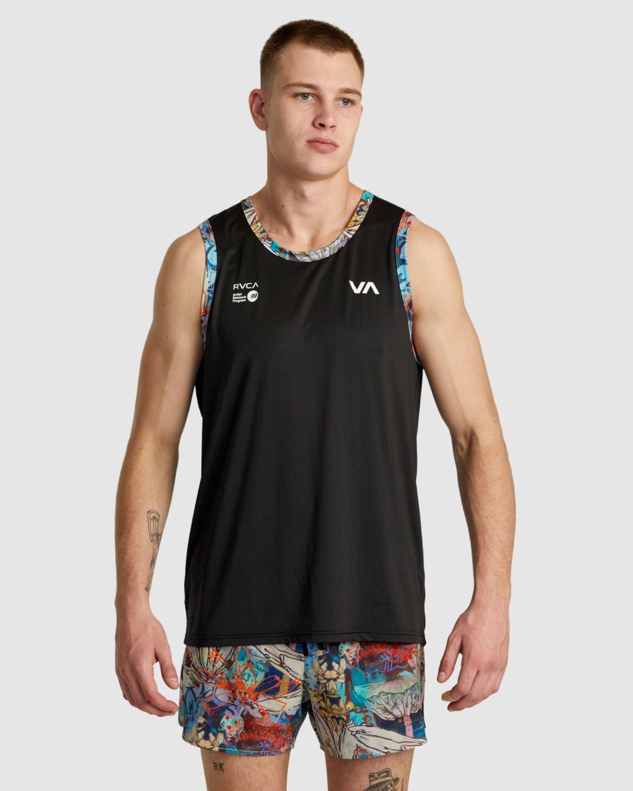 Men RVCA Singlets & Tanks | Sage Vaughn Rvca Runner Tank