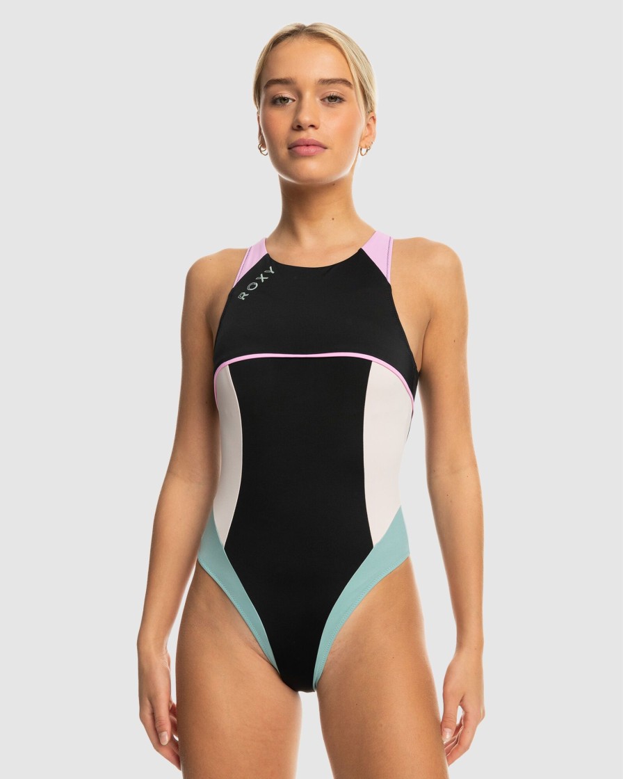 Women ROXY One Pieces | Womens Roxy Active Tech One-Piece Swimsuit