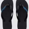 Men HAVAIANAS Thongs | Rubber Logo Black/Blue