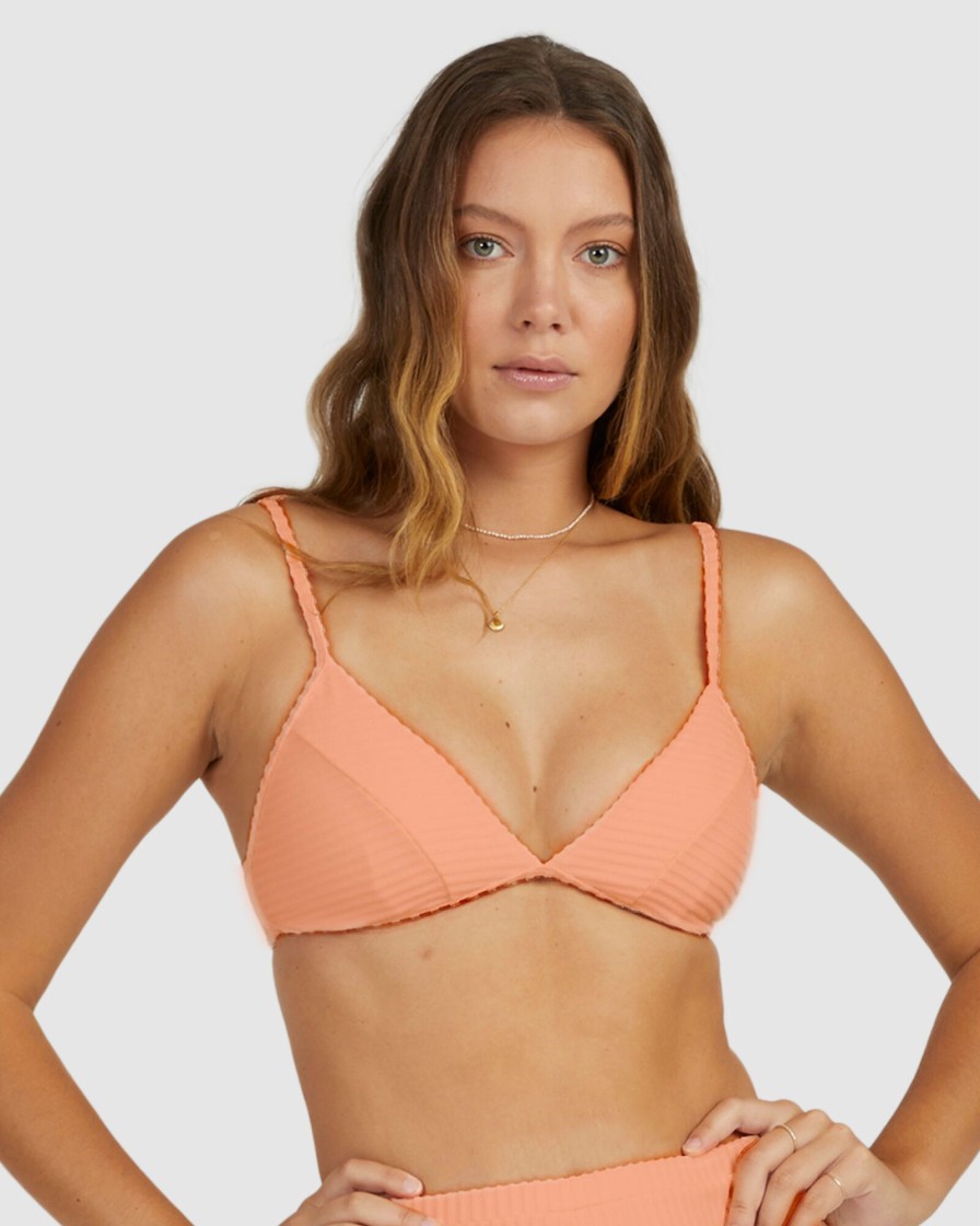 Women BILLABONG Bikini Tops | Terry Rib Charlie Trilette Bikini Top