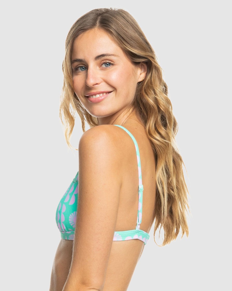 Women ROXY Bikini Tops | Womens Surf Saavy Triangle Bikini Top