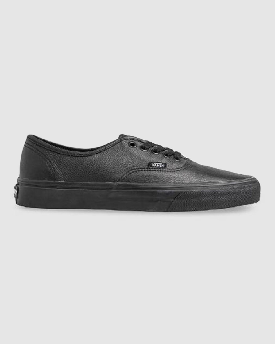 Men VANS Casual | Authentic Leather Blk/Blk