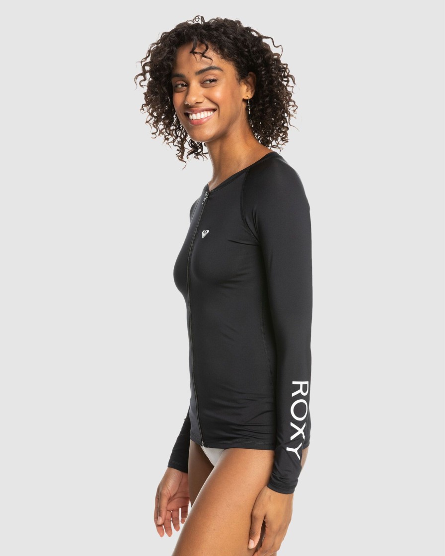 Women ROXY Rashvests | Womens New Essentials Long Sleeve Zip-Up Rash Vest