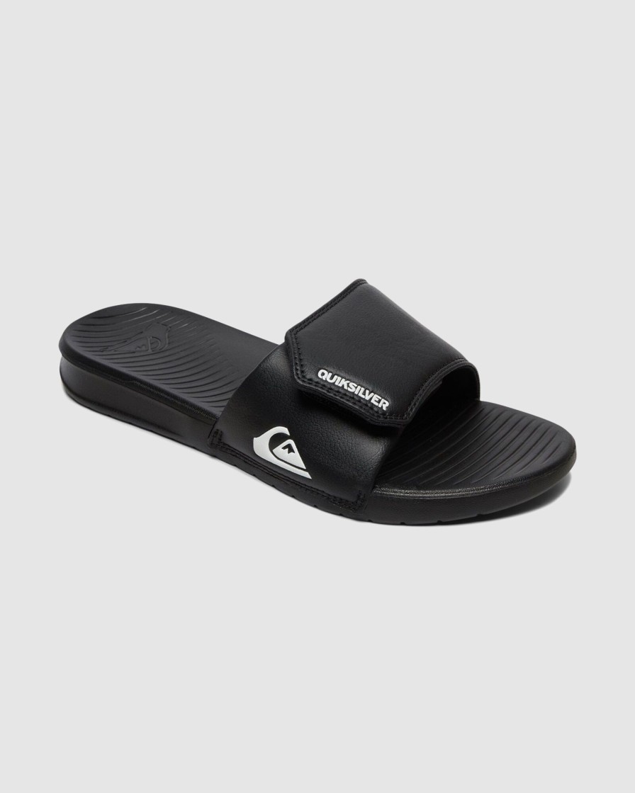 Men QUIKSILVER Slides | Mens Bright Coast Adjustable Sliders