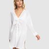 Women ROXY Swimwear | Womens Sun And Limonade Beach Shirt Dress