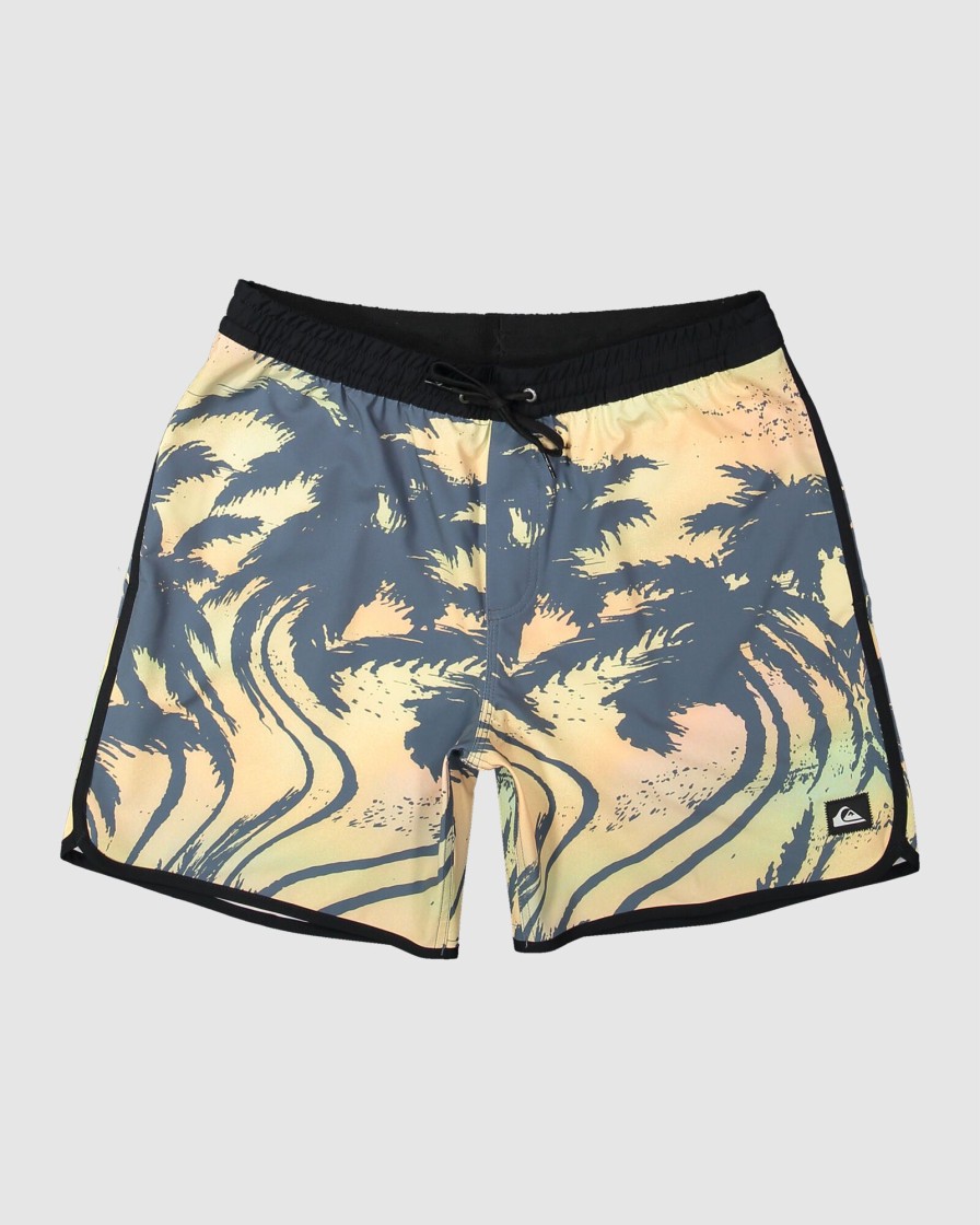 Men QUIKSILVER Boardshorts | Mens Surfsilk Scallop Volley 17" Swim Shorts