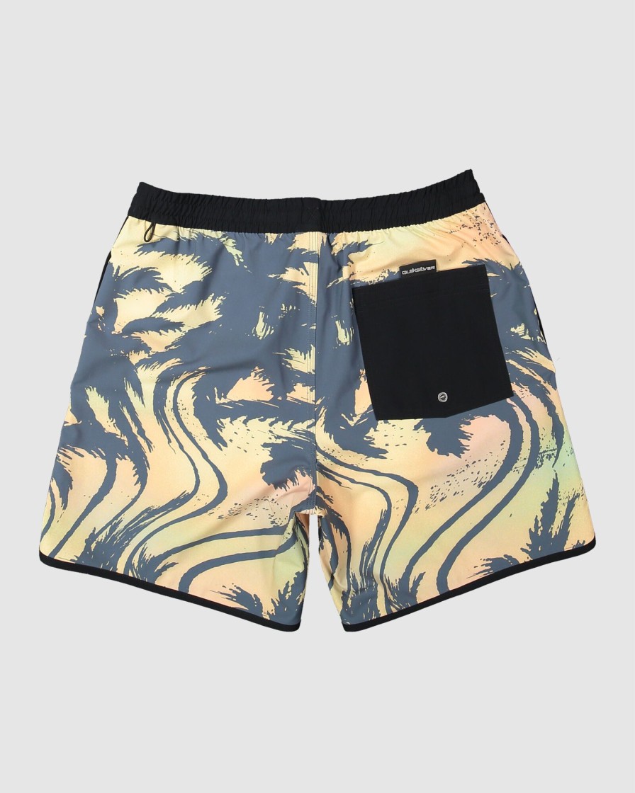 Men QUIKSILVER Boardshorts | Mens Surfsilk Scallop Volley 17" Swim Shorts