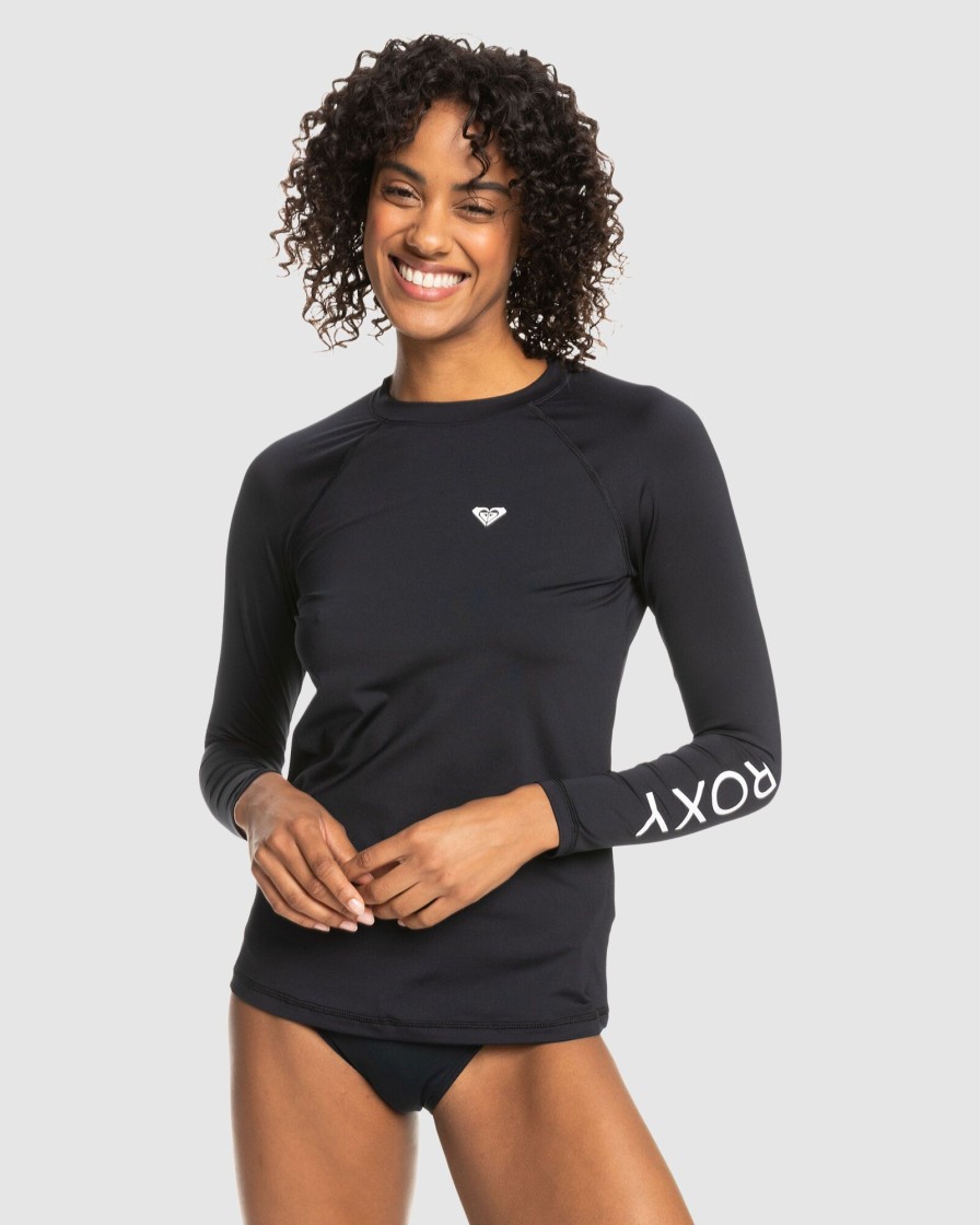 Women ROXY Rashvests | Womens Essentials Long Sleeve Upf 50 Surf T-Shirt