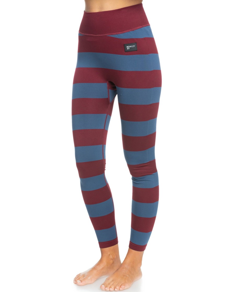 Women ROXY Socks & Underwear | Womens Roxy X Rowley Seamless Technical Base Layer Leggings