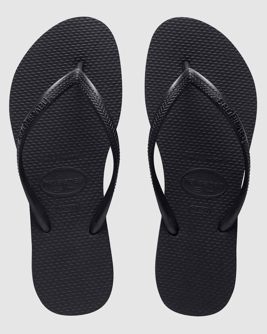 Men HAVAIANAS Thongs | Slim Basic Black