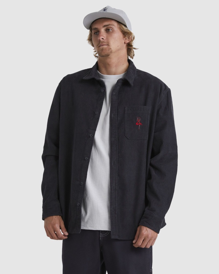 Men QUIKSILVER Shirts | Mens Tridagger Long Sleeve Corduroy Shirt