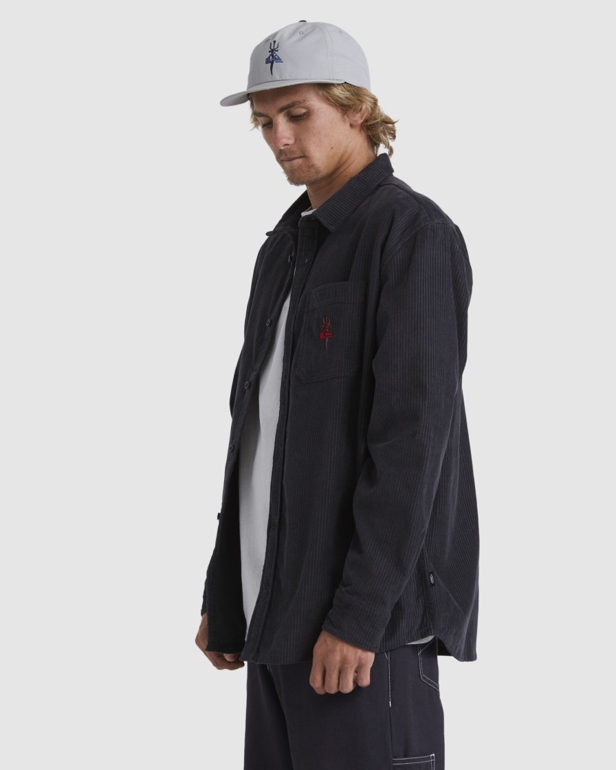 Men QUIKSILVER Shirts | Mens Tridagger Long Sleeve Corduroy Shirt