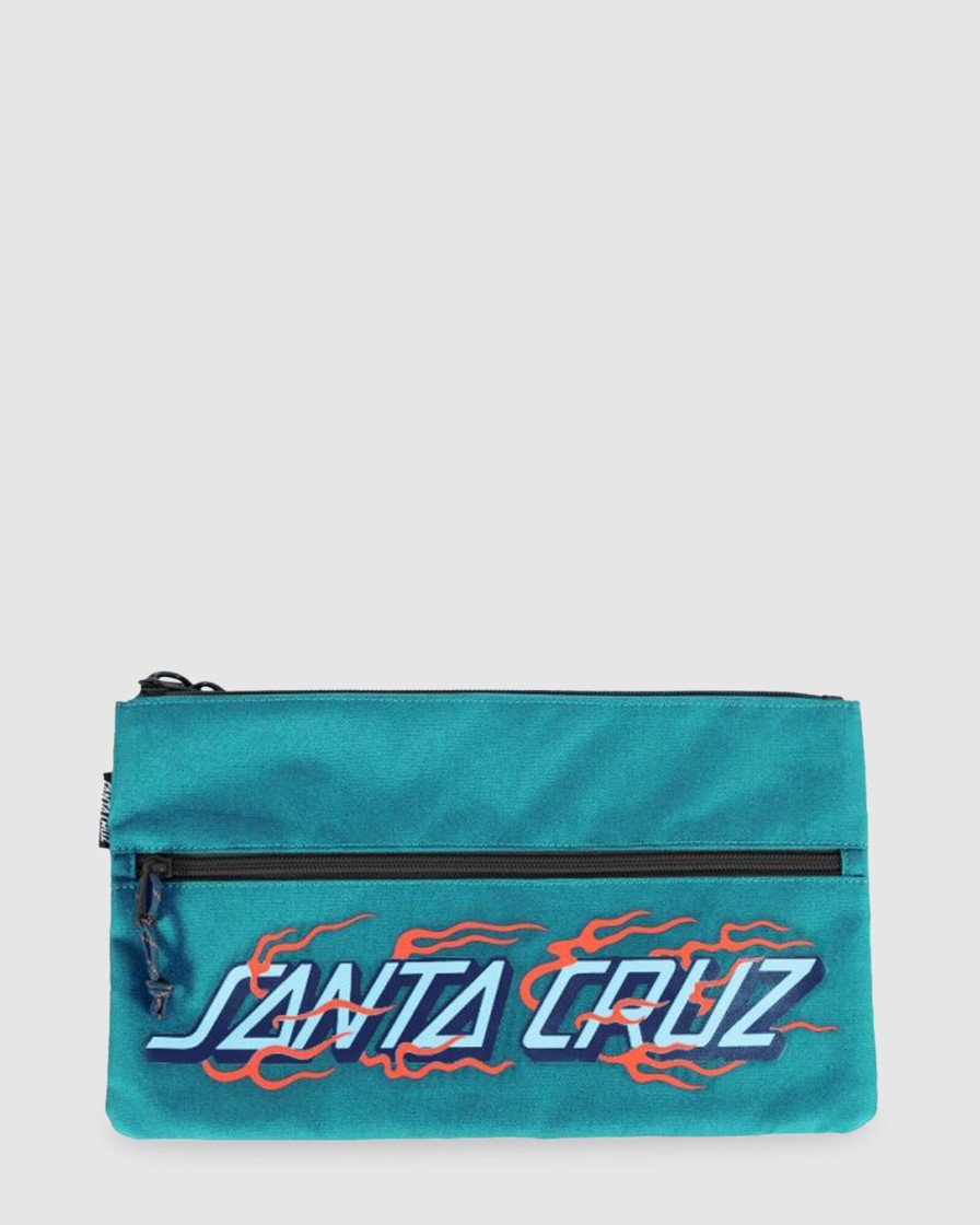 Youth SANTA CRUZ Accessories | Inferno Strip Pencil Case Grn