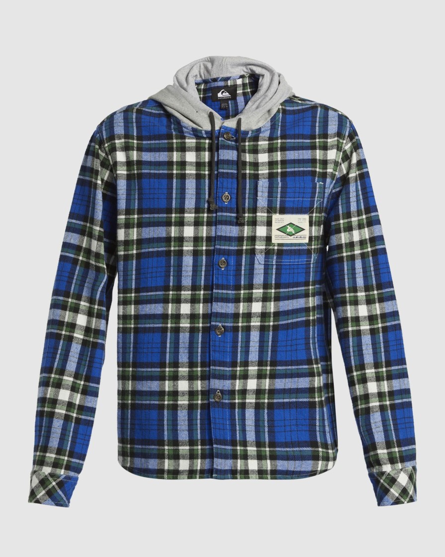 Men QUIKSILVER Shirts | Mens Snyc Overhead Saltwater Hooded Shirt