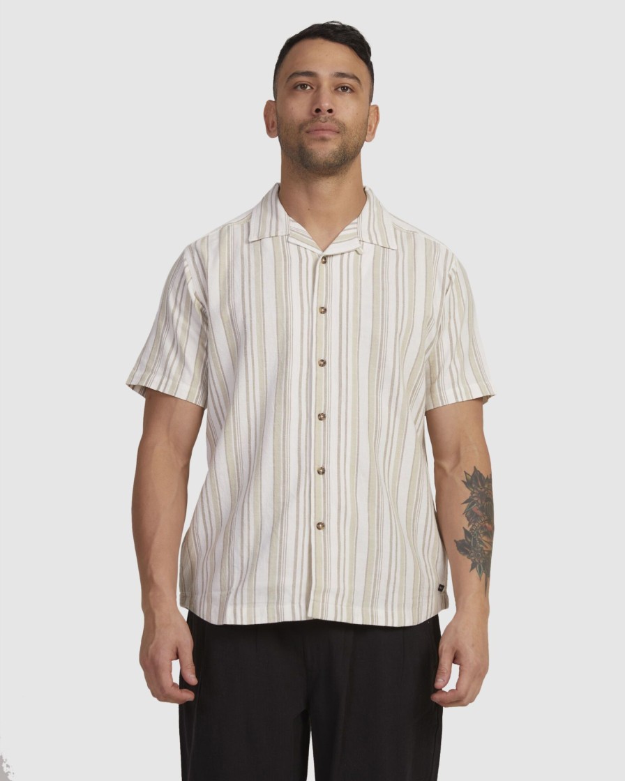 Men RVCA Shirts | Beat Stripe Shirt