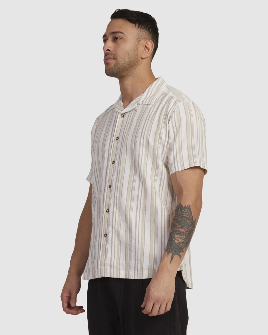 Men RVCA Shirts | Beat Stripe Shirt