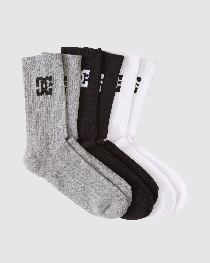 Men DC SHOES Socks & Underwear | Men'S Dc Shoes 5-Pack Crew Socks