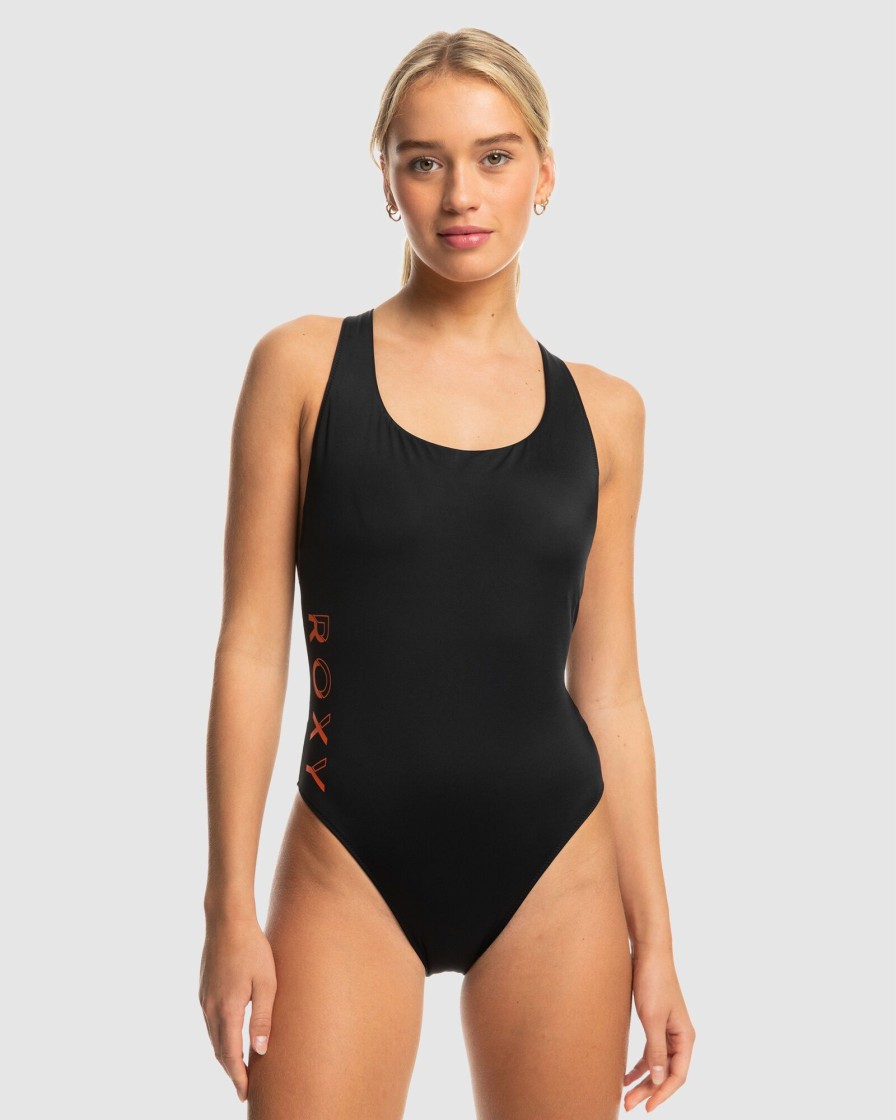 Women ROXY One Pieces | Womens Roxy Active Basic One-Piece Swimsuit