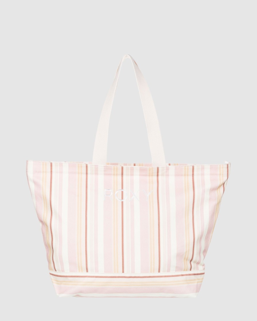 Women ROXY Bags | Womens Stripey Beach Tote Bag