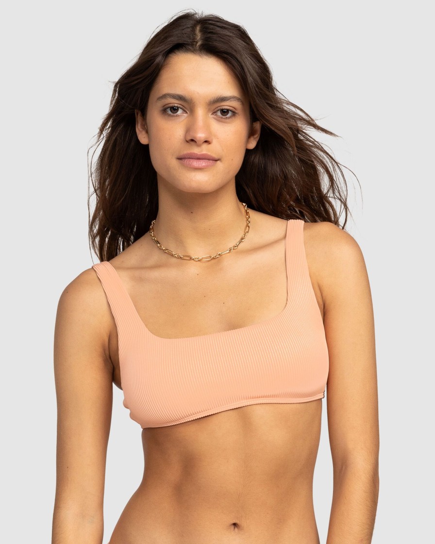 Women ROXY Bikini Tops | Rib Roxy Love The Glassy