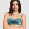 Women ROXY Bikini Tops | Womens The Plaid Pulse Bralette Bikini Top