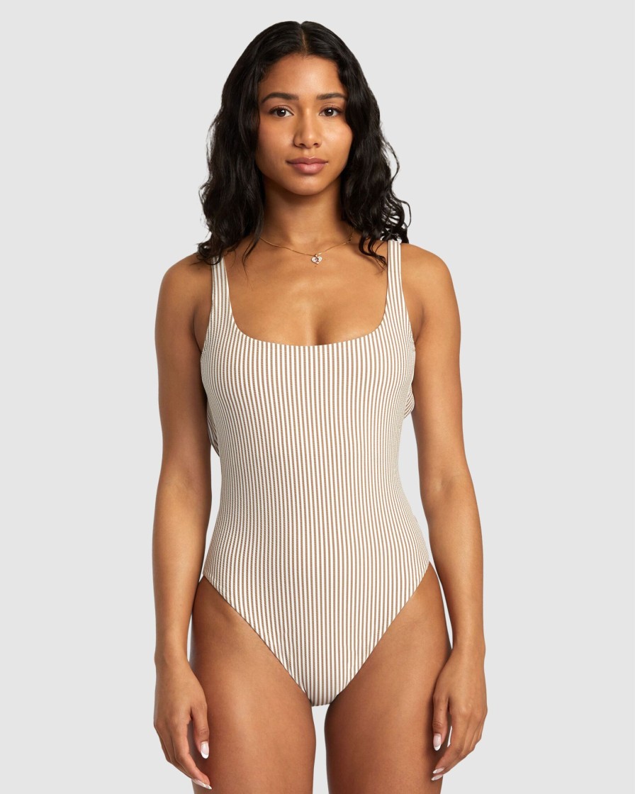 Women RVCA One Pieces | Linear Staple 1Pc Med French