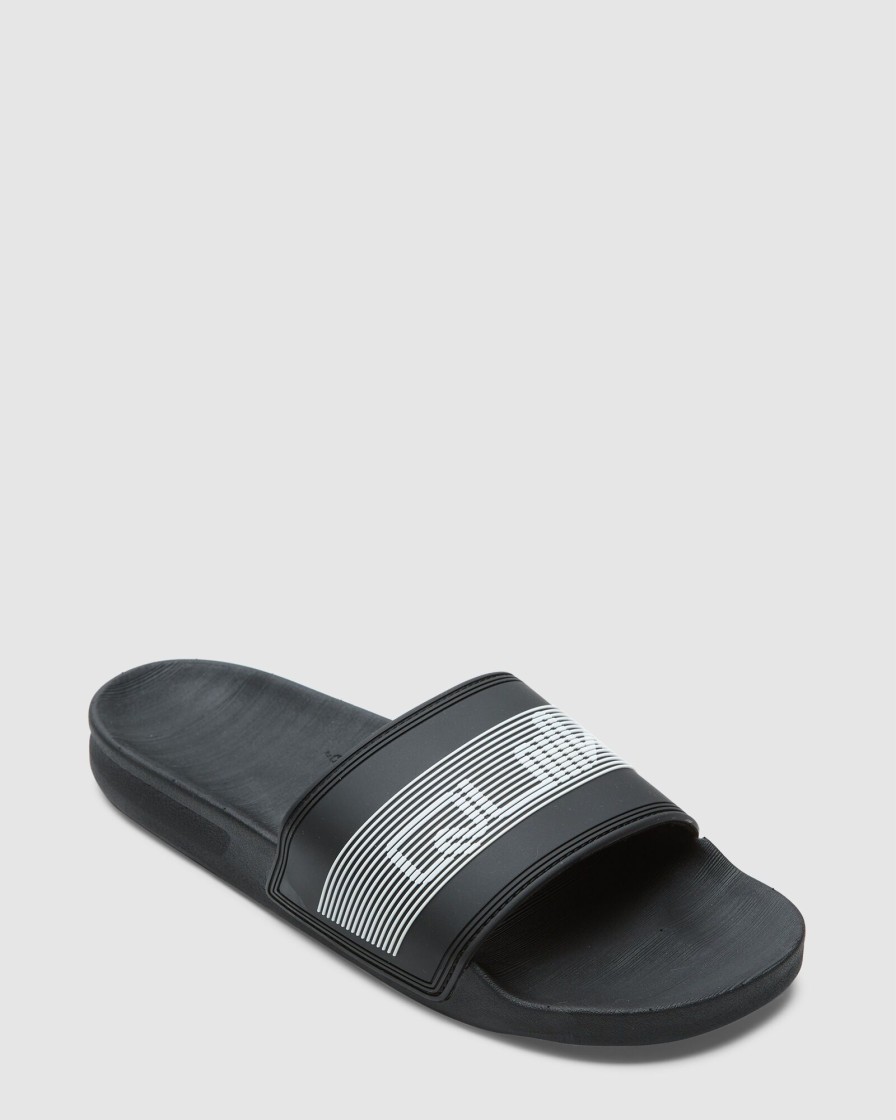 Men QUIKSILVER Slides | Mens Rivi Wordmark Slide Slider Sandals