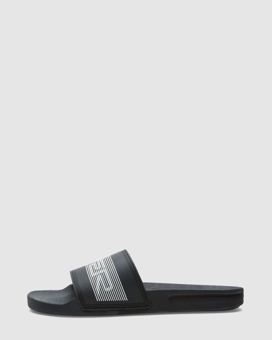 Men QUIKSILVER Slides | Mens Rivi Wordmark Slide Slider Sandals