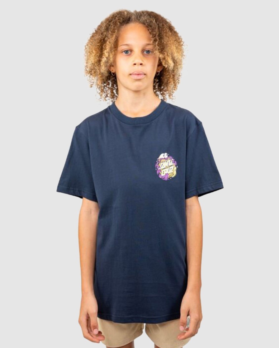 Youth SANTA CRUZ Clothing | Os Slasher Dot Tee Blu