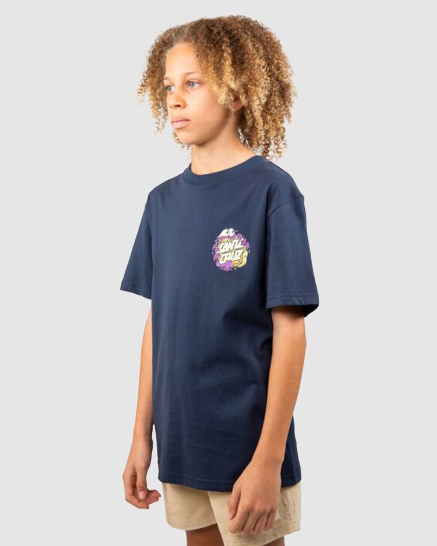 Youth SANTA CRUZ Clothing | Os Slasher Dot Tee Blu