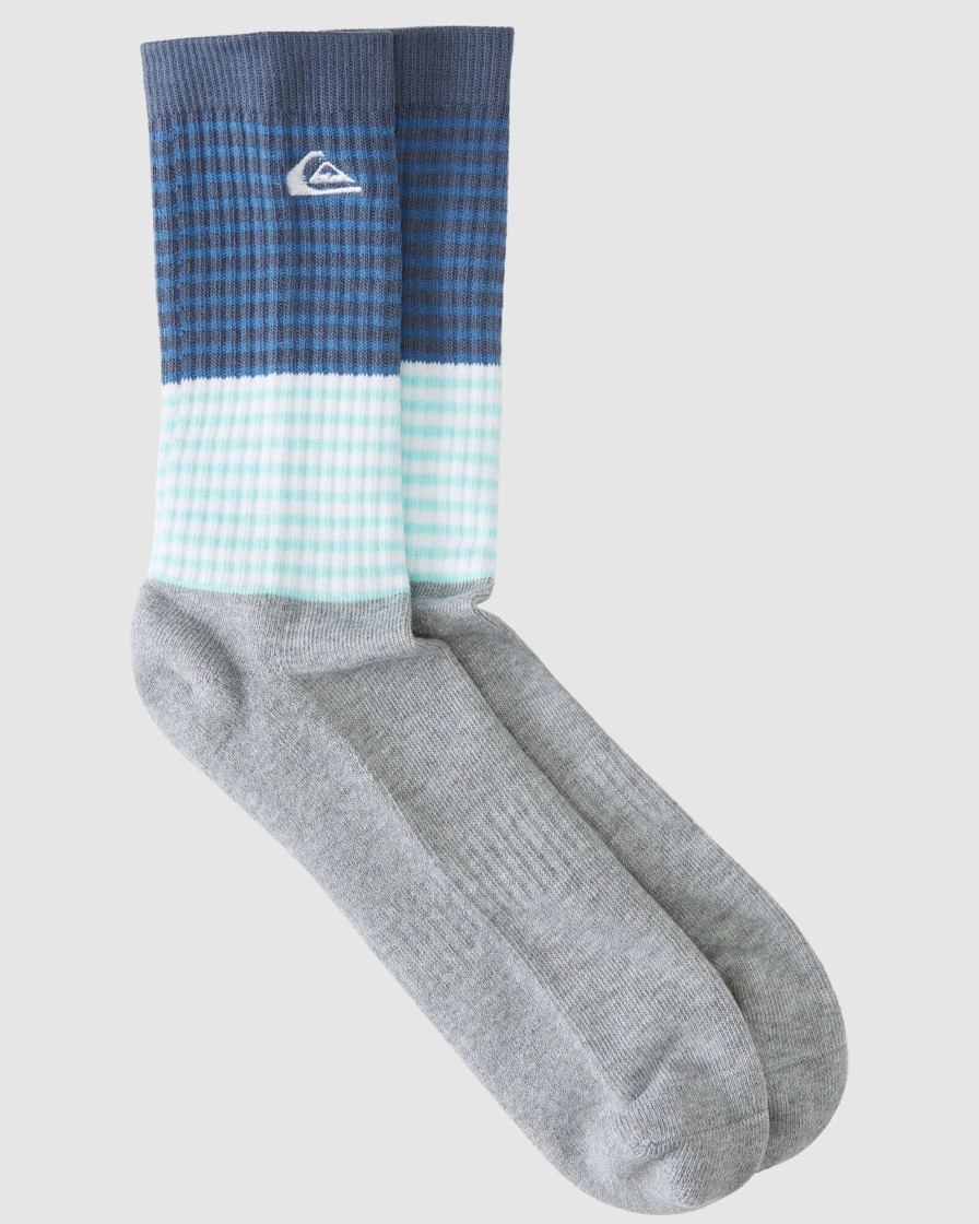 Men QUIKSILVER Socks & Underwear | Quiksilver 2Pk Crew D