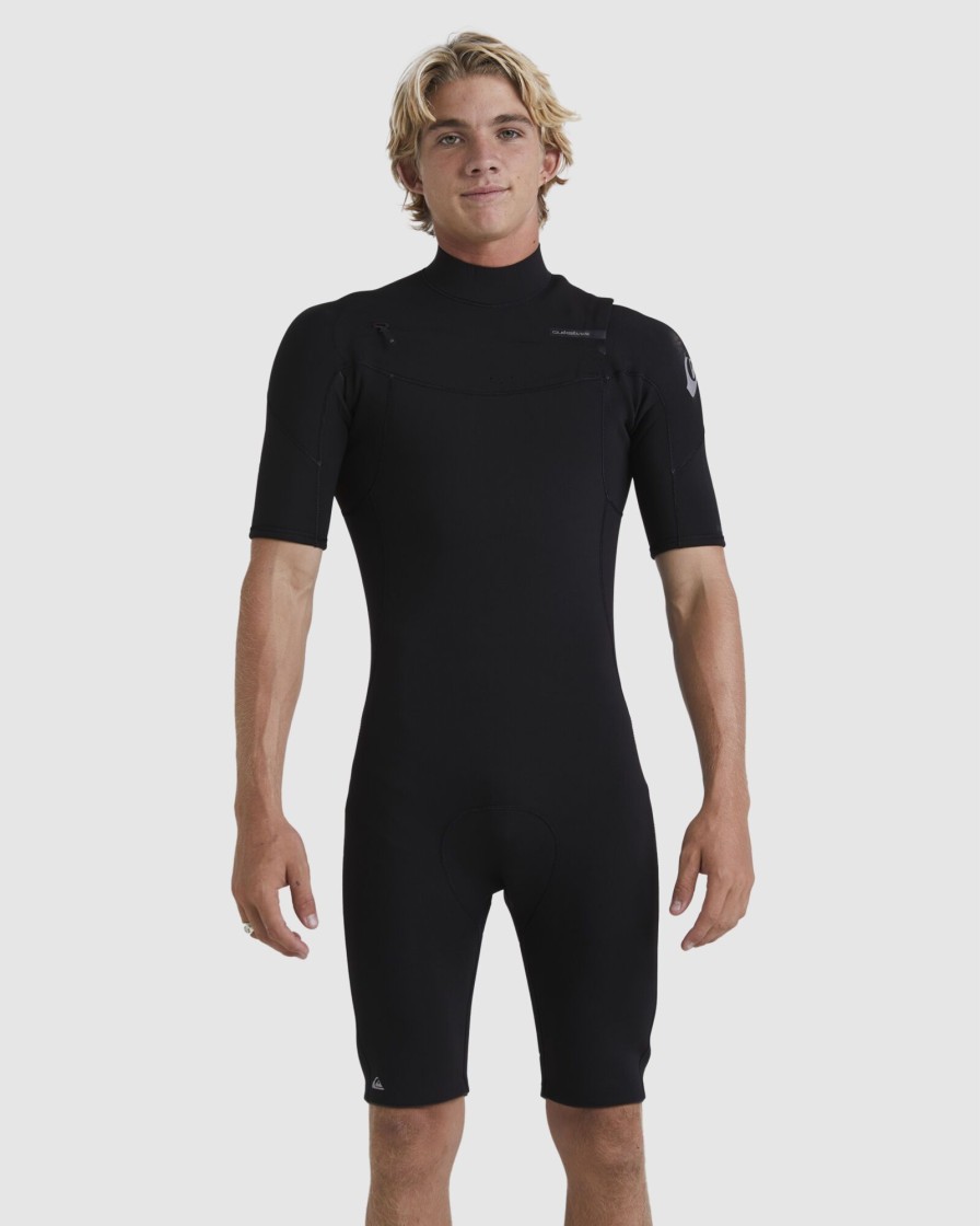 Men QUIKSILVER Wetsuits | Mens 2/2Mm Everyday Sessions Short Sleeve Chest Zip Springsuit