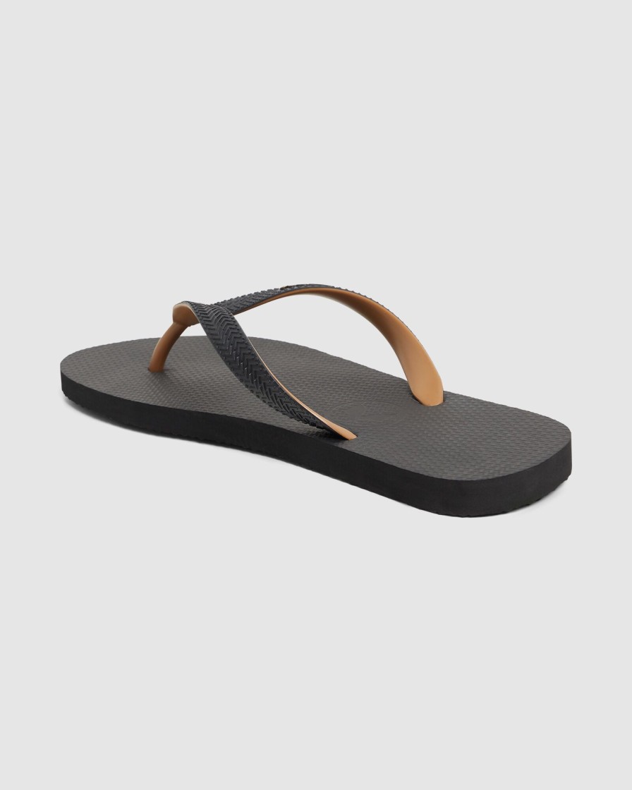 Men KUSTOM Thongs | Blend Base Black Tan