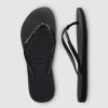 Women HAVAIANAS Thongs | Slim Metal Logo Glitter Ii Bla