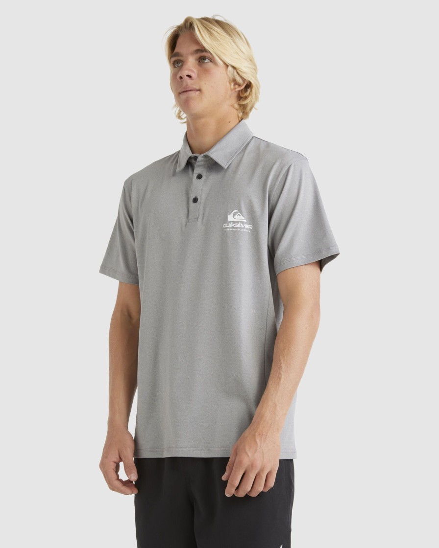 Men QUIKSILVER Rashvests | Mens Baitball Long Sleeve Upf 50 Surf Polo Shirt