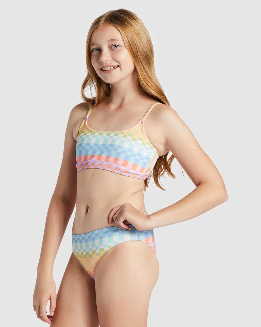 Youth BILLABONG Clothing | Paradise Check - Two Piece Trilet Bikini Set For Girls 4-14