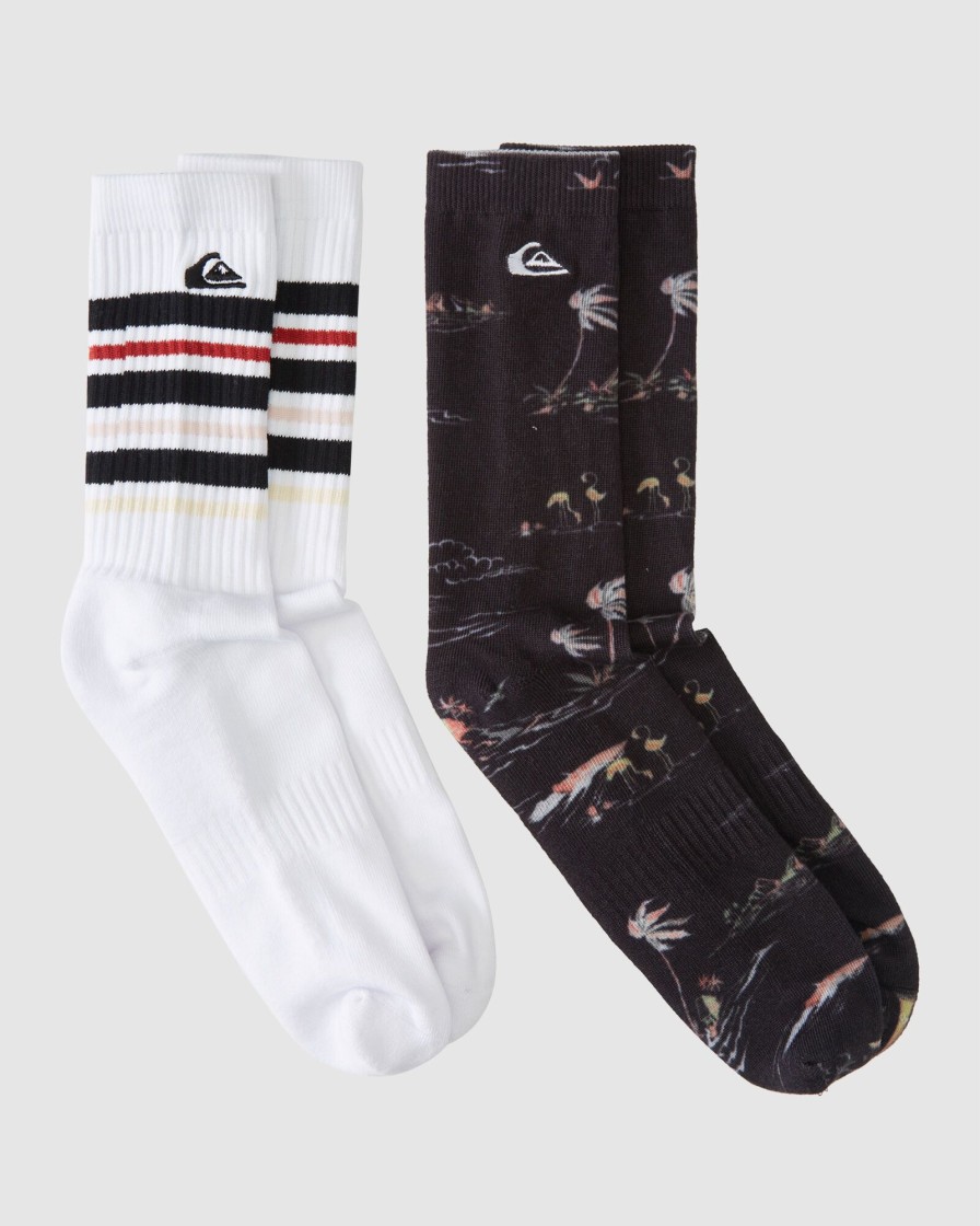 Men QUIKSILVER Socks & Underwear | Quiksilver 2Pk Crew E